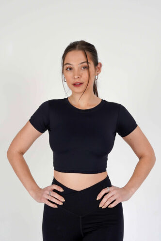 Tričko Flow Crop BLACK