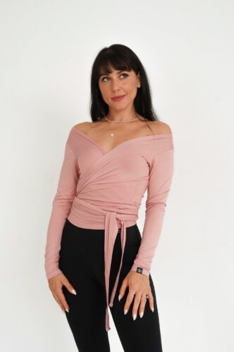 Pilates Wrap Top BLUSH