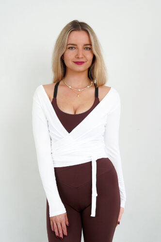 Pilates Wrap Top SNOW